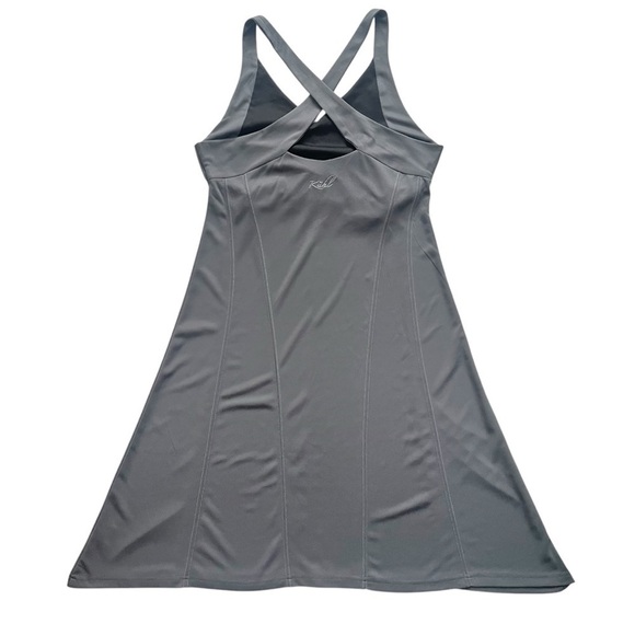 Kuhl Womens Java Dress M Gray Coffeenna Sleeveless Criss Cross Racerback Stretch - Picture 3 of 6